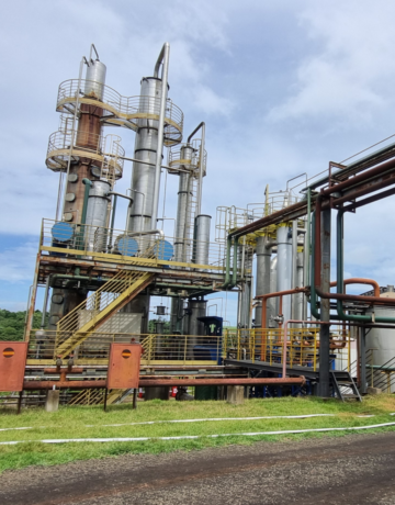 Foto da usina de etanol bioatlas em rio claro